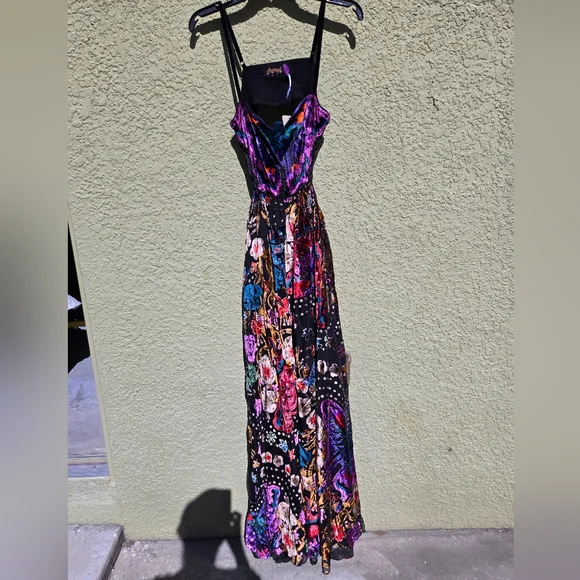 Free People Butterfly Wishes Velvet Maxi Dress - Picture 5 of 8